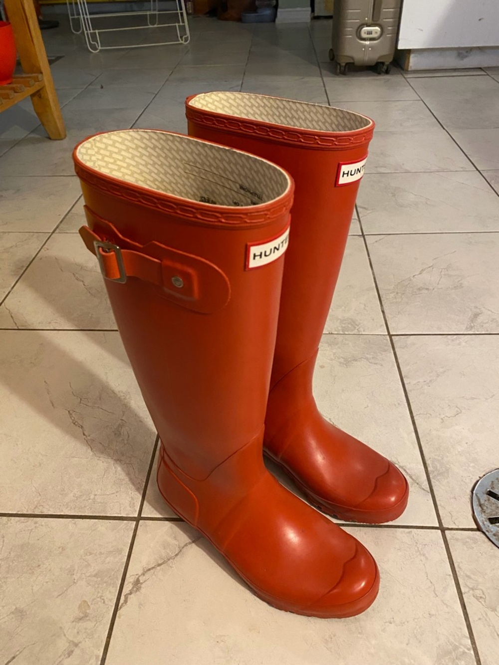 Hunter Red Tall Rain Boots